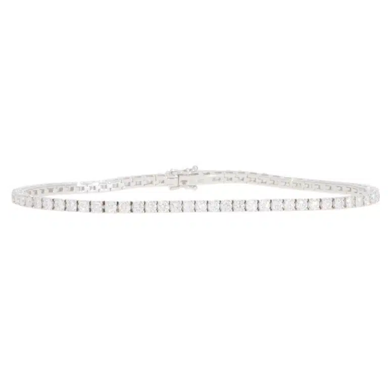 Contemporary 2.99ct Diamond Line Tennis Bracelet in White Gold