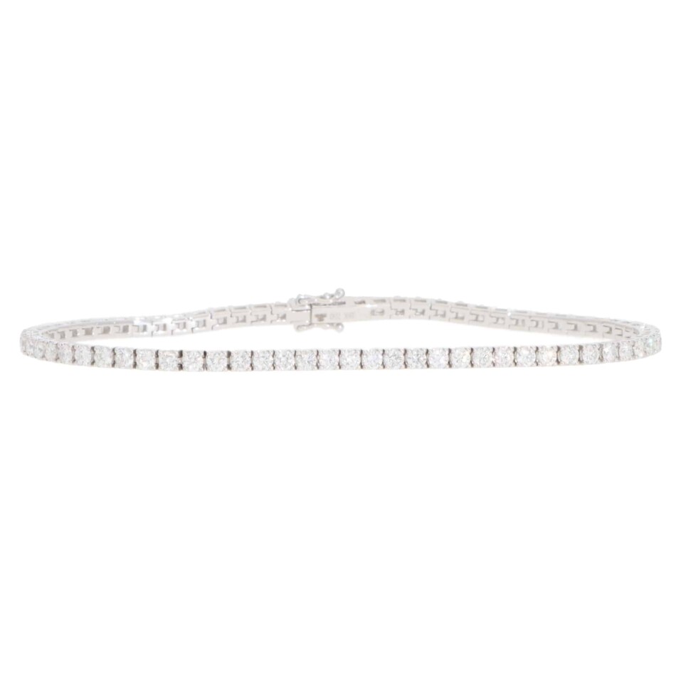 Contemporary 2.99ct Diamond Line Tennis Bracelet in White Gold