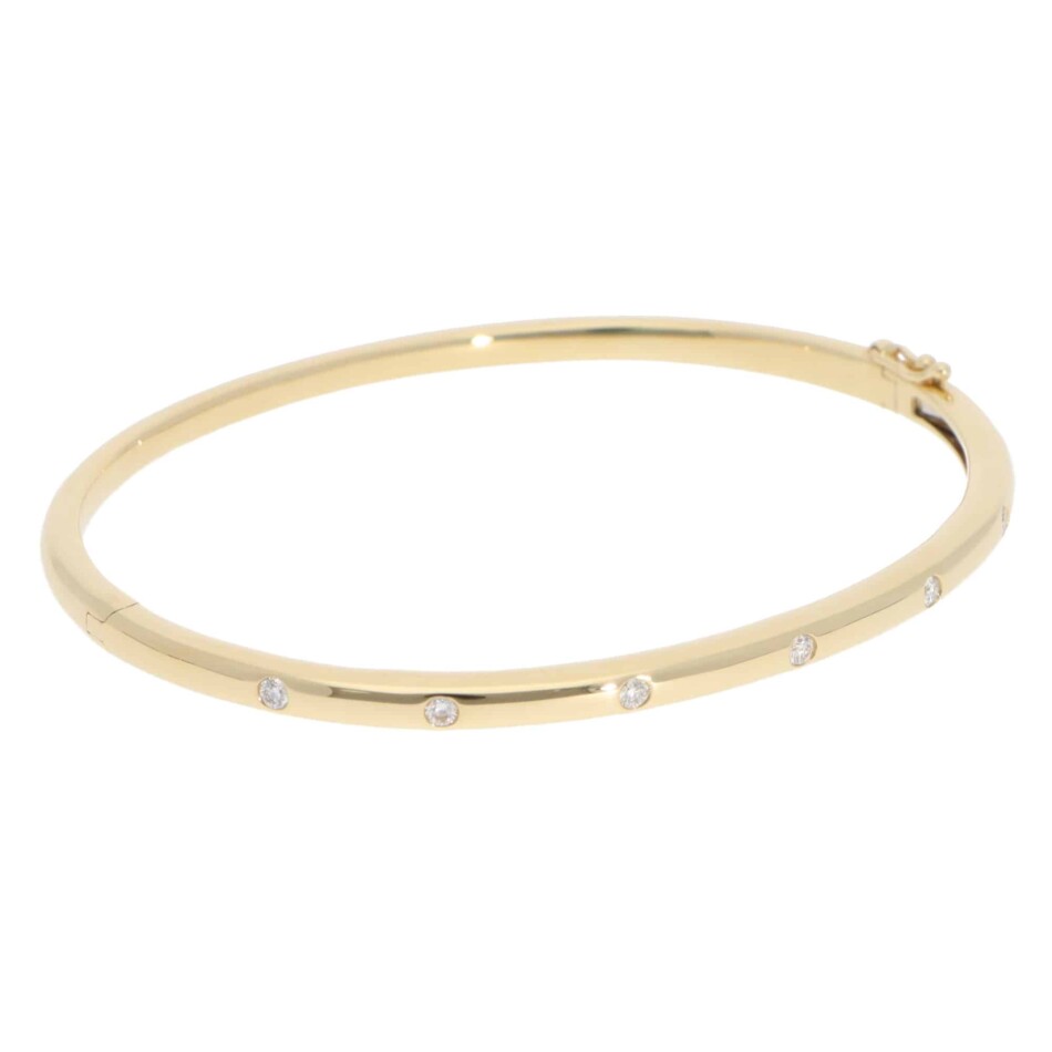Contemporary Diamond Bracelet in Yellow Gold