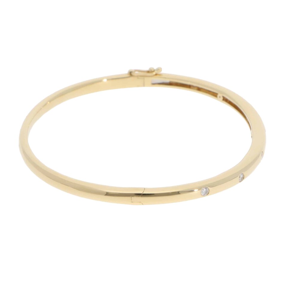 Contemporary Diamond Bracelet in Yellow Gold
