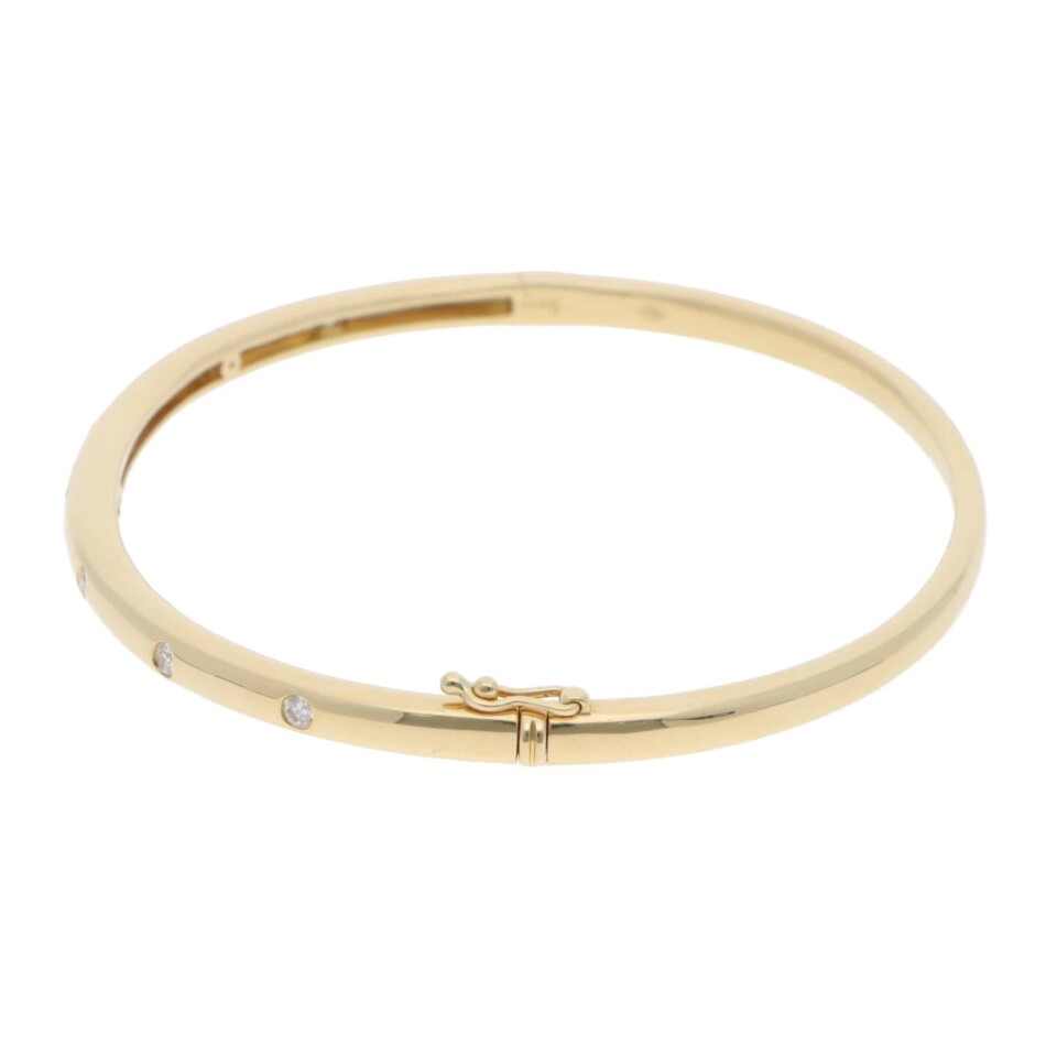 Contemporary Diamond Bracelet in Yellow Gold