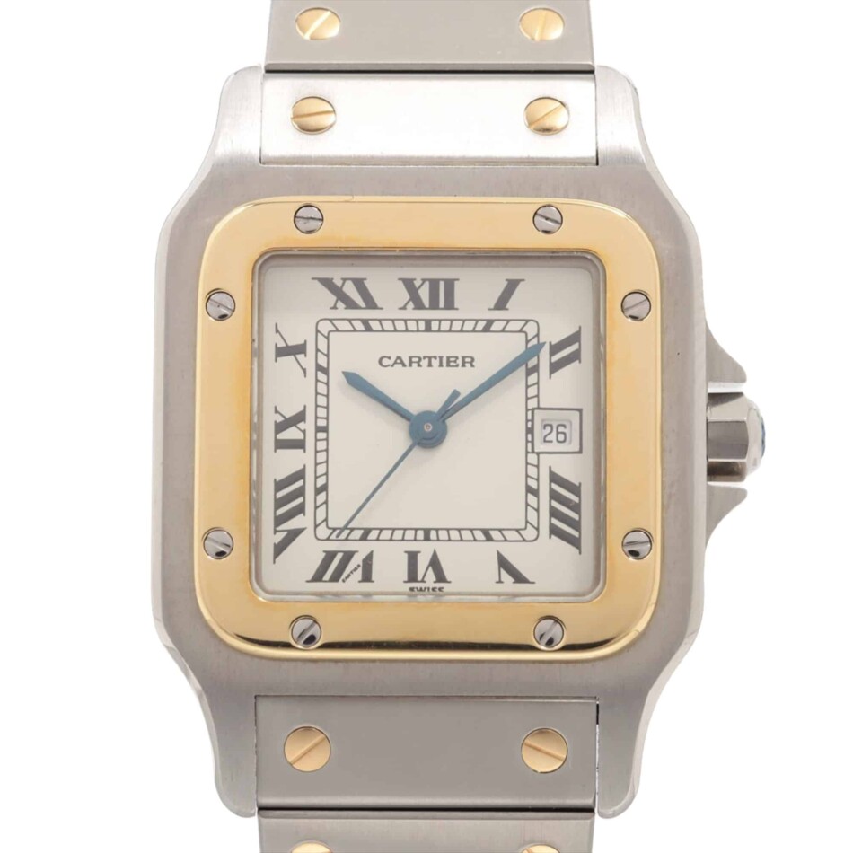 Vintage Cartier Santos Carree steel and gold 29mm c1980s