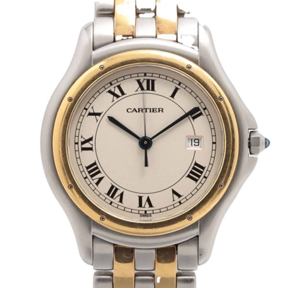 Vintage Cartier Panthere Cougar 26mm steel and gold