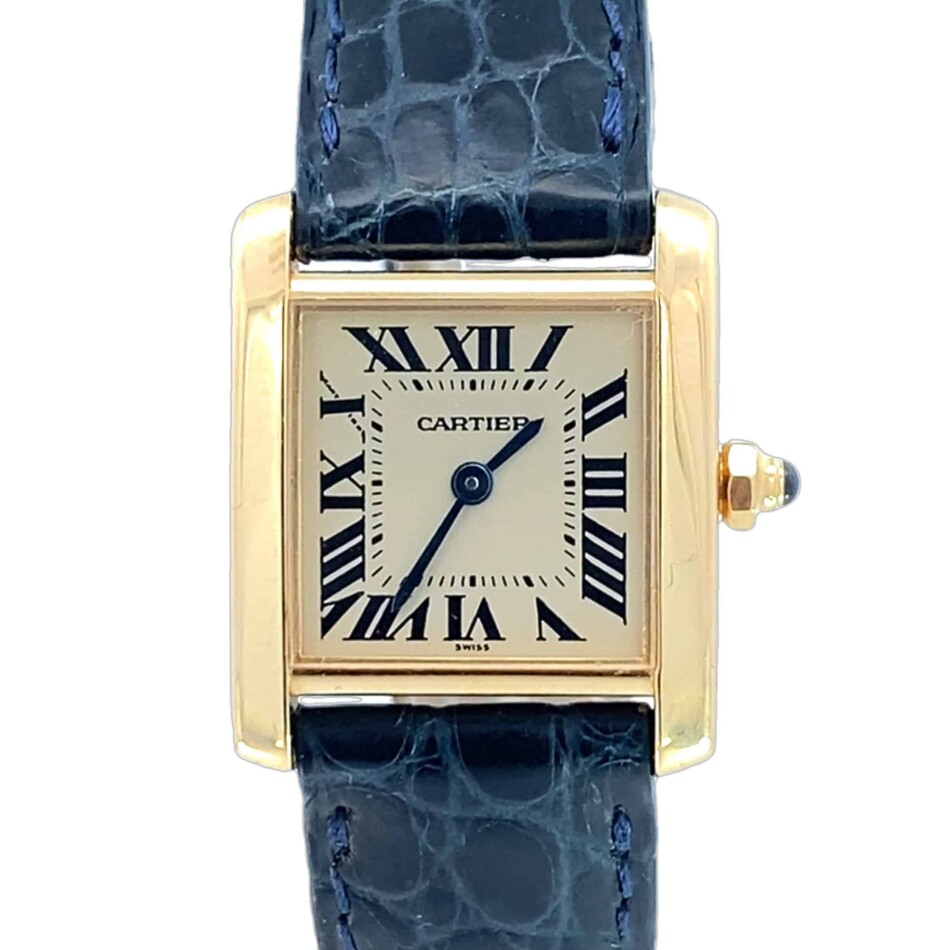 Vintage Cartier Tank Francaise yellow gold with Cartier strap