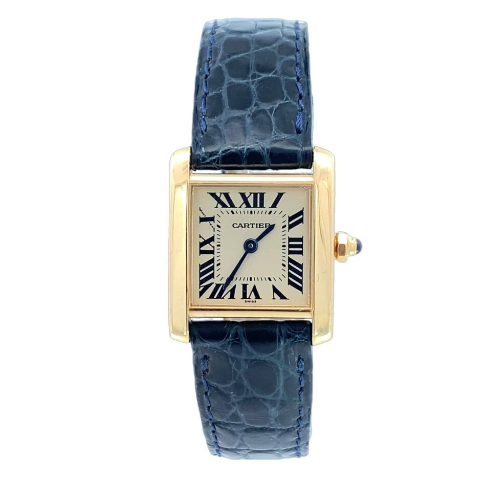 Vintage Cartier Tank Francaise yellow gold with Cartier strap