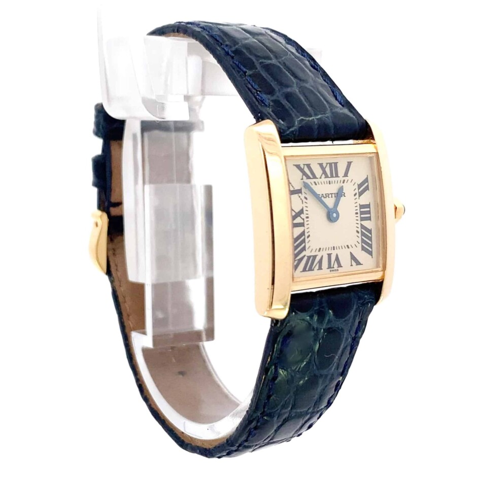 Vintage Cartier Tank Francaise yellow gold with Cartier strap