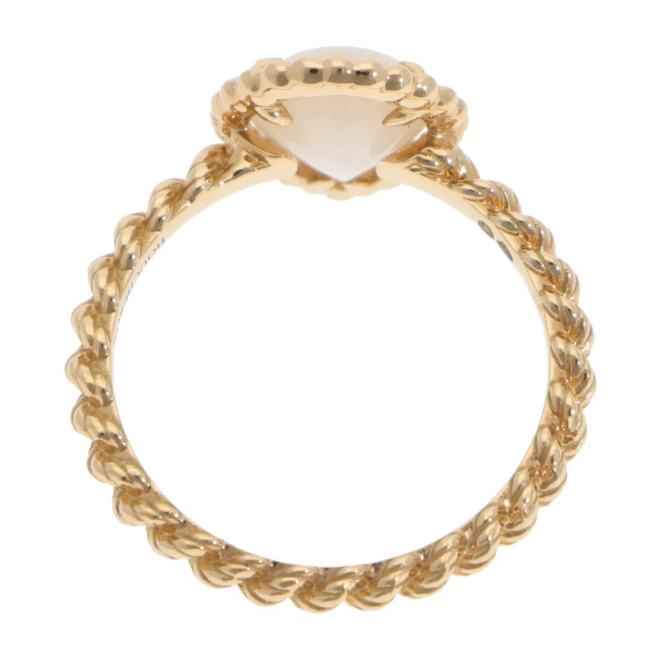 Vintage Boucheron Mother of Pearl Ring in Yellow Gold