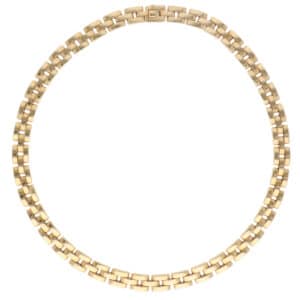 Vintage Cartier Tyrana Maillon Panthère Necklace in Yellow Gold