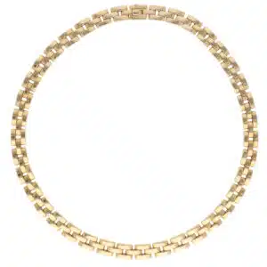 Vintage Cartier Tyrana Maillon Panthère Necklace in Yellow Gold