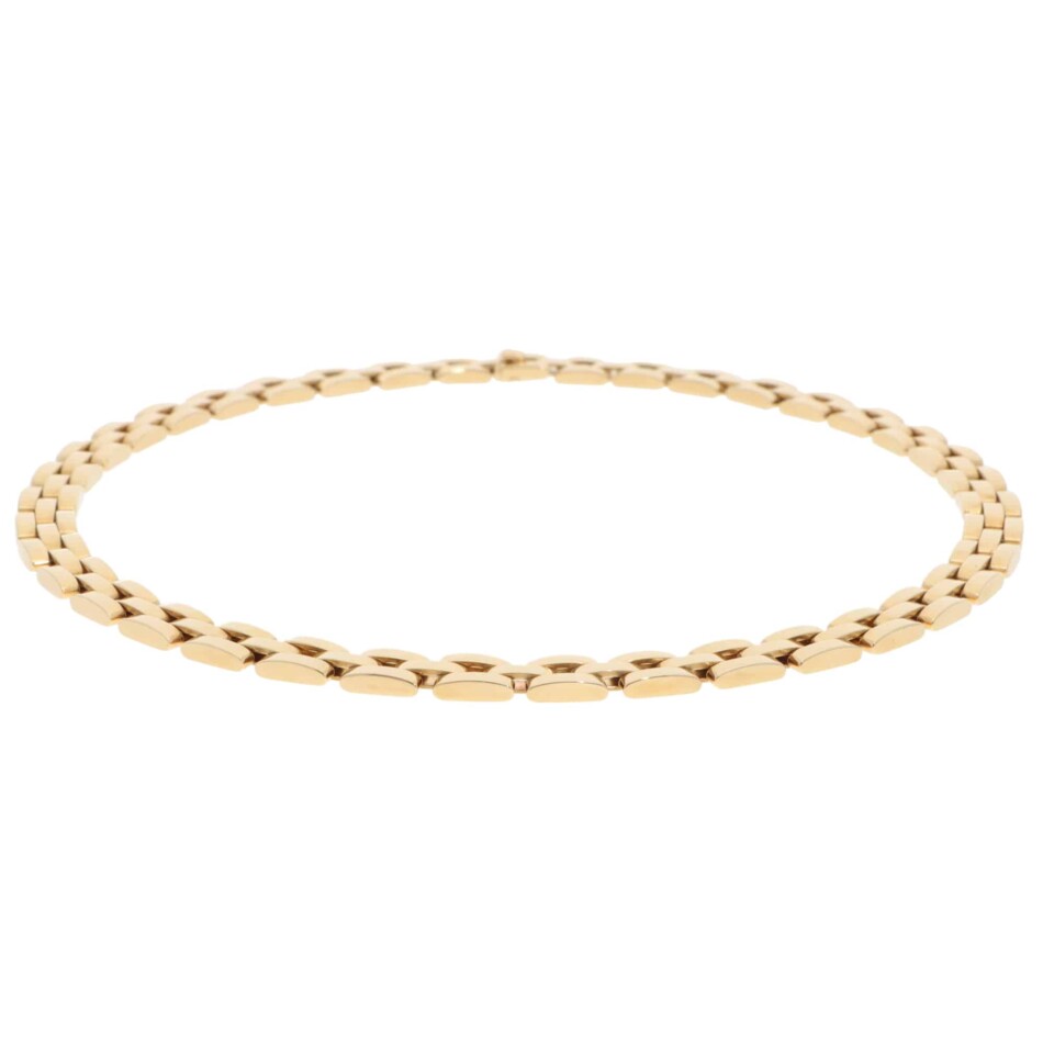 Vintage Cartier Tyrana Maillon Panthère Necklace in Yellow Gold