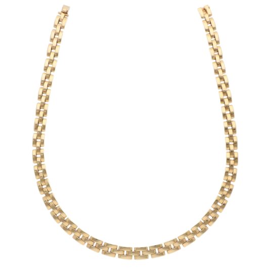 Vintage Cartier Tyrana Maillon Panthère Necklace in Yellow Gold