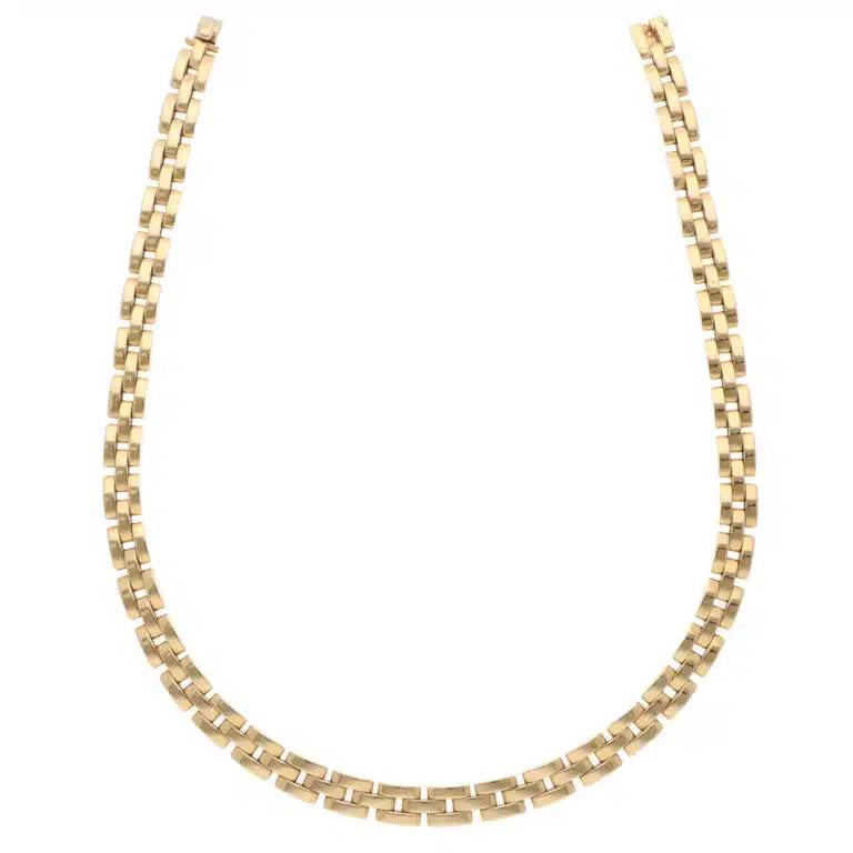 Vintage Cartier Tyrana Maillon Panthère Necklace in Yellow Gold