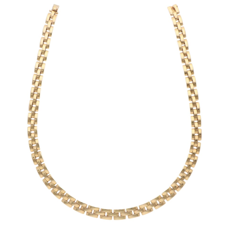 Vintage Cartier Tyrana Maillon Panthère Necklace in Yellow Gold