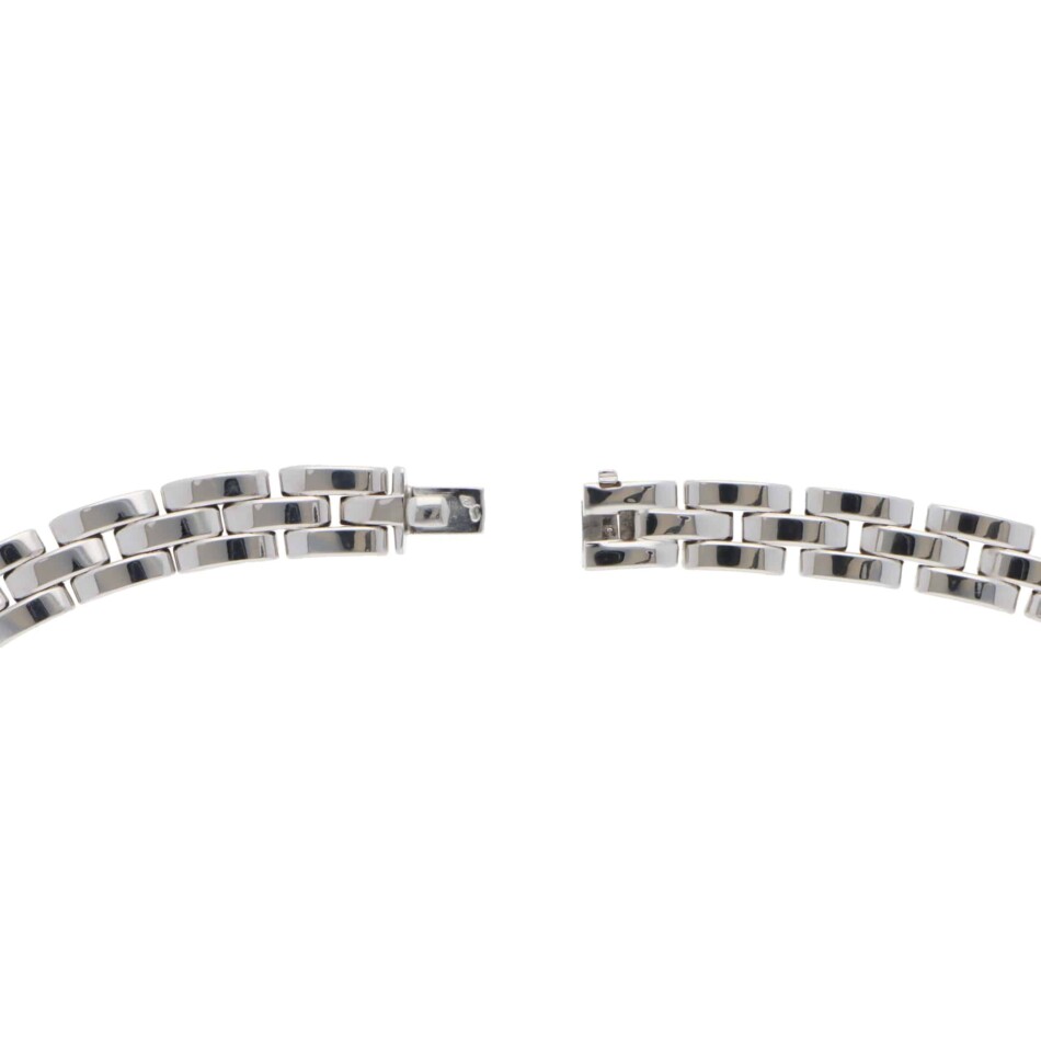 Vintage Cartier Maillon Panthère Diamond Necklace in White Gold