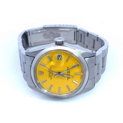 Vintage 1965 Rolex Oyster Perpetual Date custom yellow dial