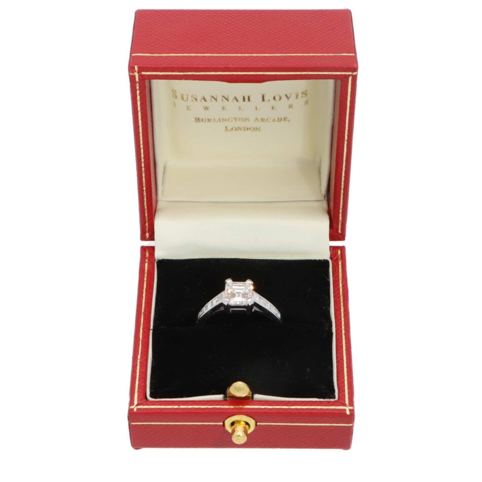 Vintage Emerald-Cut 1.04ct Diamond Ring in Platinum