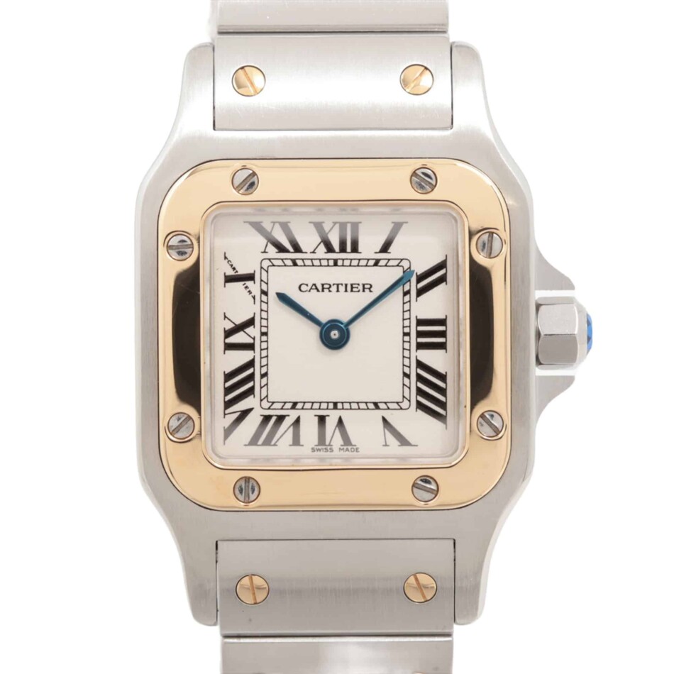 Vintage Cartier Santos Galbee 24mm steel and gold