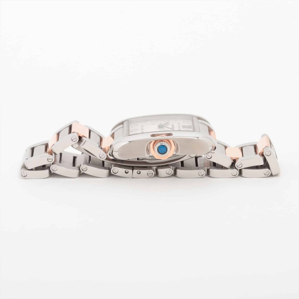 Vintage Cartier Anglaise 23mm steel rose gold & diamond
