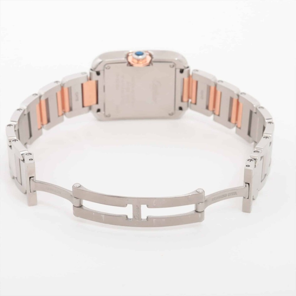 Vintage Cartier Anglaise 23mm steel rose gold & diamond