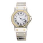 Vintage Cartier Santos Ronde 30mm in steel and gold