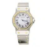 Vintage Cartier Santos Ronde 30mm in steel and gold