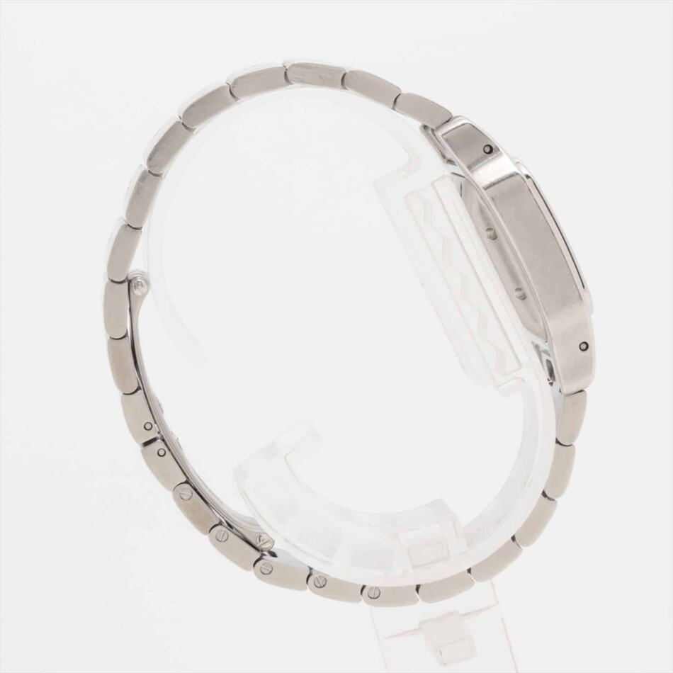 Vintage Cartier Santos Galbee steel 24mm guilloche dial