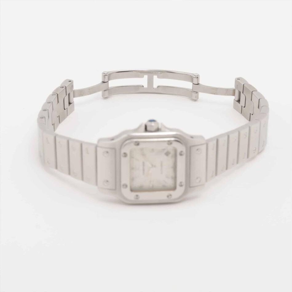 Vintage Cartier Santos Galbee steel 24mm guilloche dial