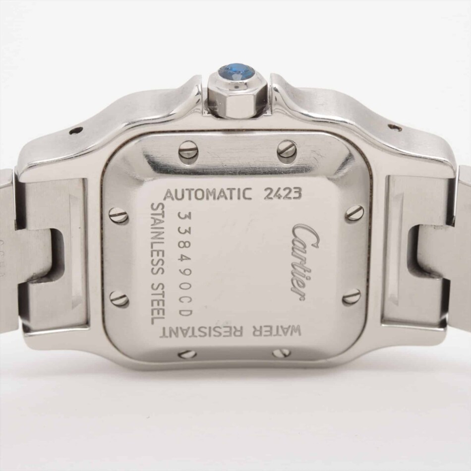 Vintage Cartier Santos Galbee steel 24mm guilloche dial