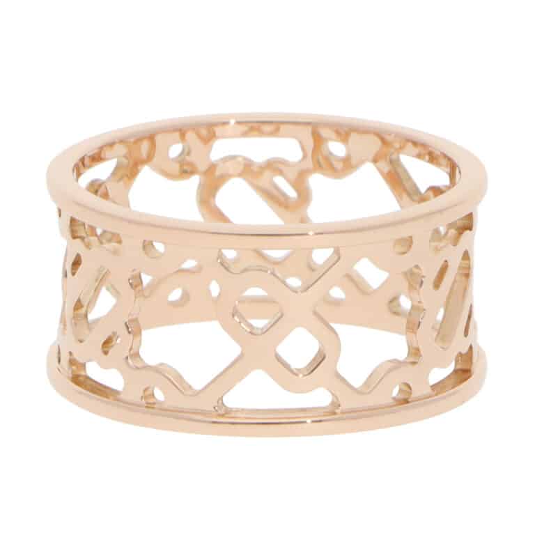 Vintage Hermès Chaine d'ancre Passerelle Ring in Rose Gold