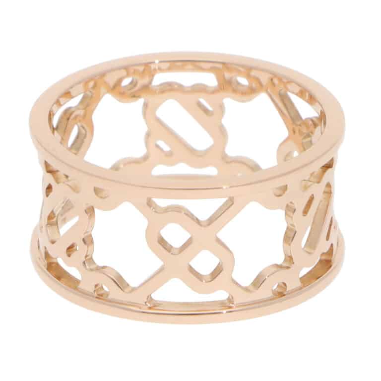 Vintage Hermès Chaine d'ancre Passerelle Ring in Rose Gold