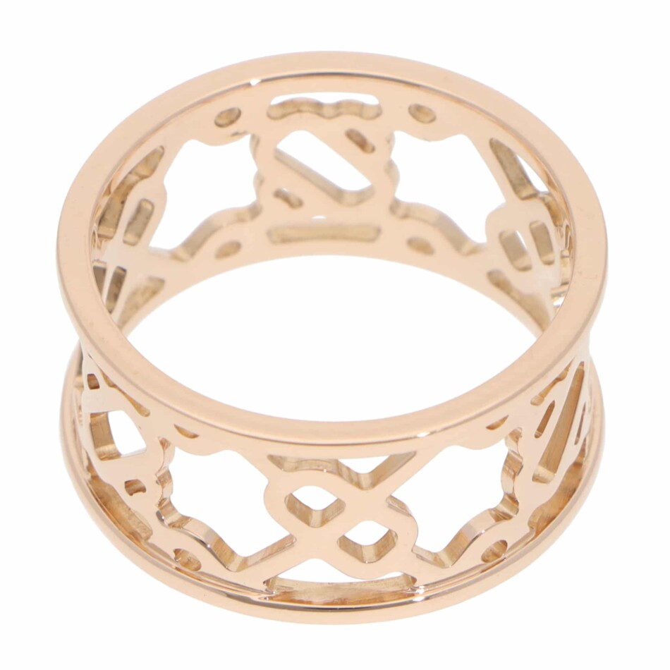Vintage Hermès Chaine d'ancre Passerelle Ring in Rose Gold