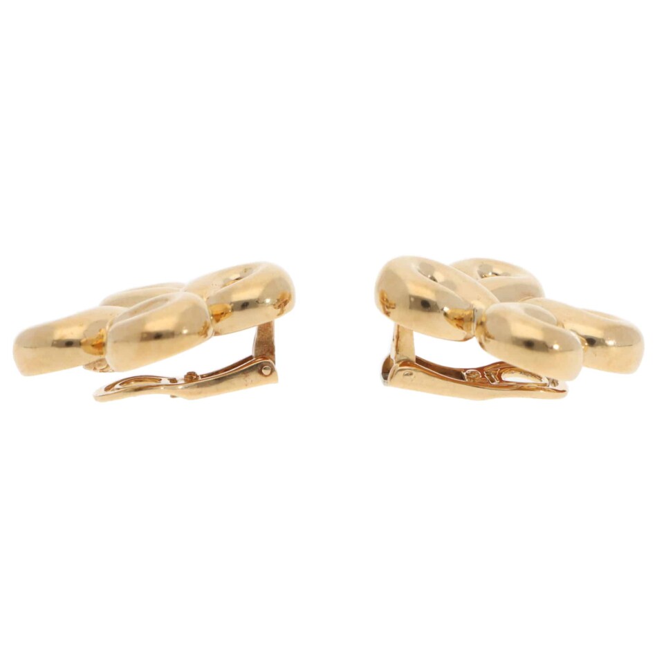 Vintage Chanel Clip Earrings in Yellow Gold