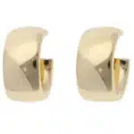 Vintage Tiffany & Co. Chunky Hoop Stud Earrings in Yellow Gold