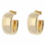 Vintage Tiffany & Co. Chunky Hoop Stud Earrings in Yellow Gold