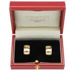 Vintage Tiffany & Co. Chunky Hoop Stud Earrings in Yellow Gold