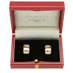 Vintage Tiffany & Co. Chunky Hoop Stud Earrings in Yellow Gold
