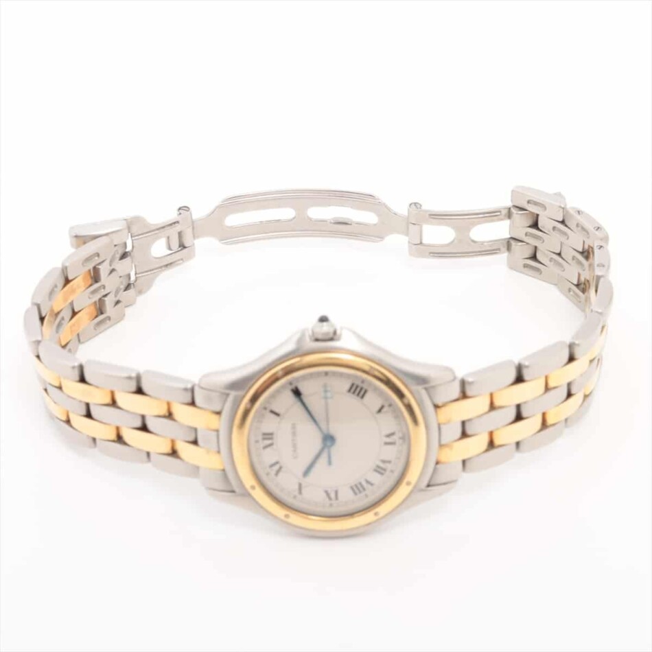 Cartier Panthere Cougar watch 33mm 2 row gold