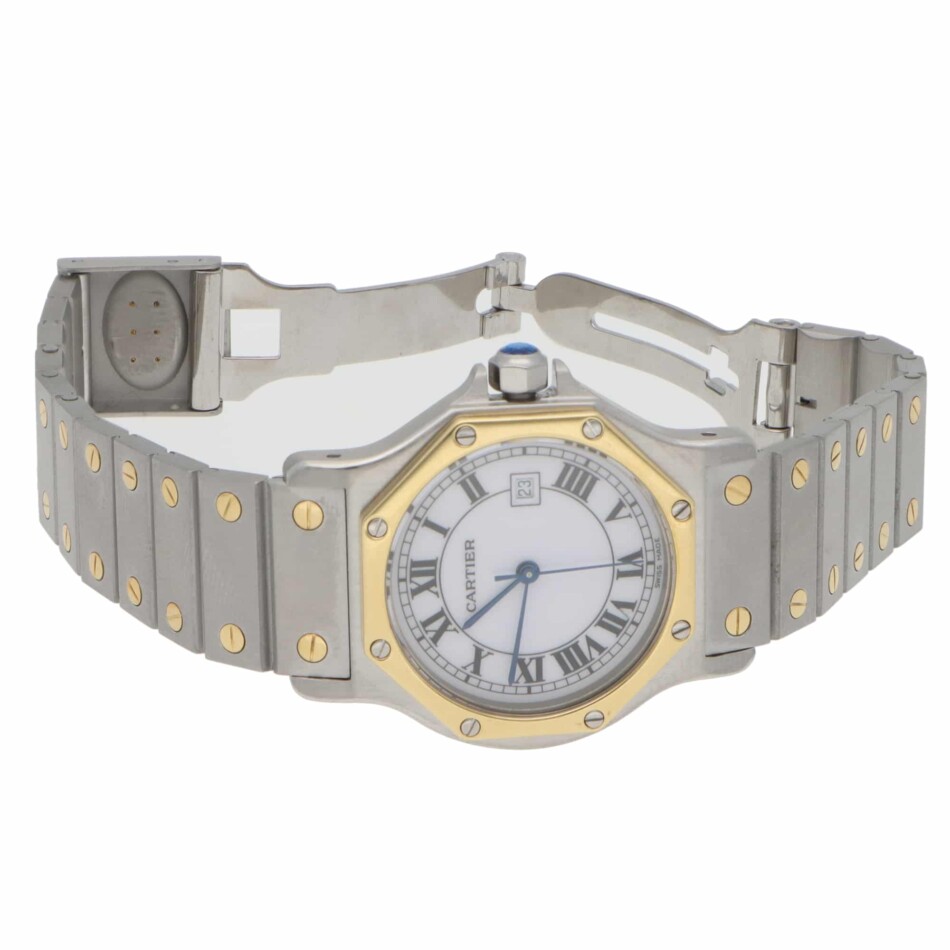 Vintage Cartier Santos Ronde 30mm in steel and gold