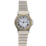 Vintage Cartier Santos Ronde 30mm in steel and gold