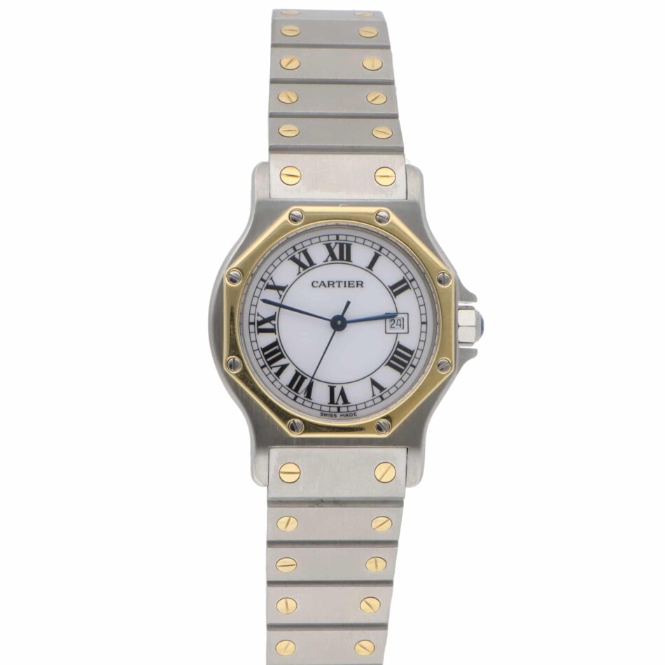 Vintage Cartier Santos Ronde 30mm in steel and gold
