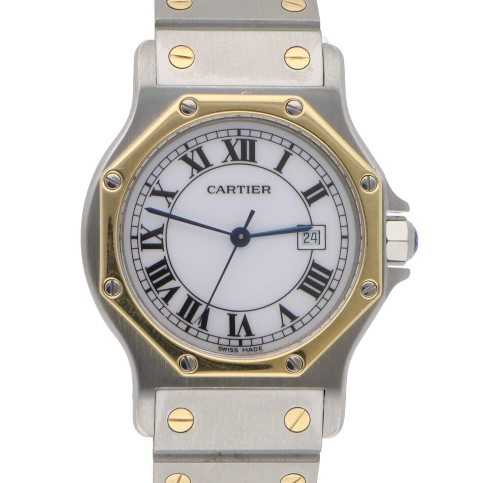 Vintage Cartier Santos Ronde 30mm in steel and gold