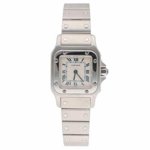 Vintage Cartier Santos Galbee 24mm steel wristwatch