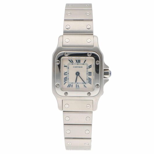 Vintage Cartier Santos Galbee 24mm steel wristwatch