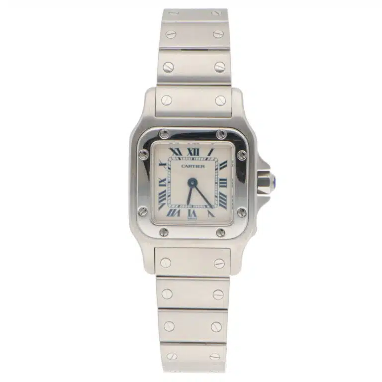 Vintage Cartier Santos Galbee 24mm steel wristwatch