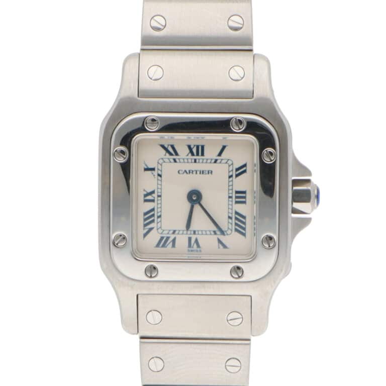 Vintage Cartier Santos Galbee 24mm steel wristwatch