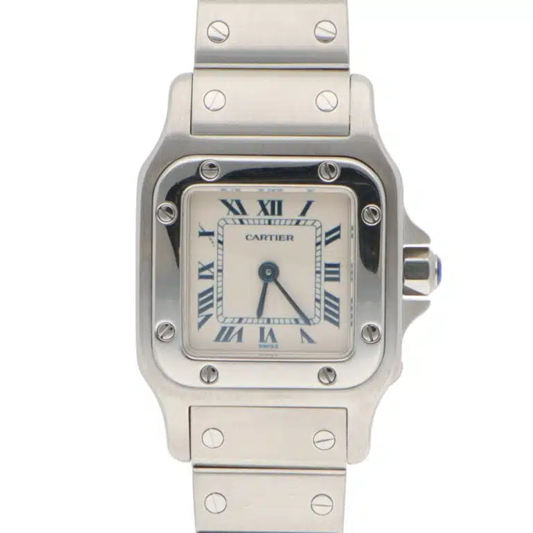 Vintage Cartier Santos Galbee 24mm steel wristwatch