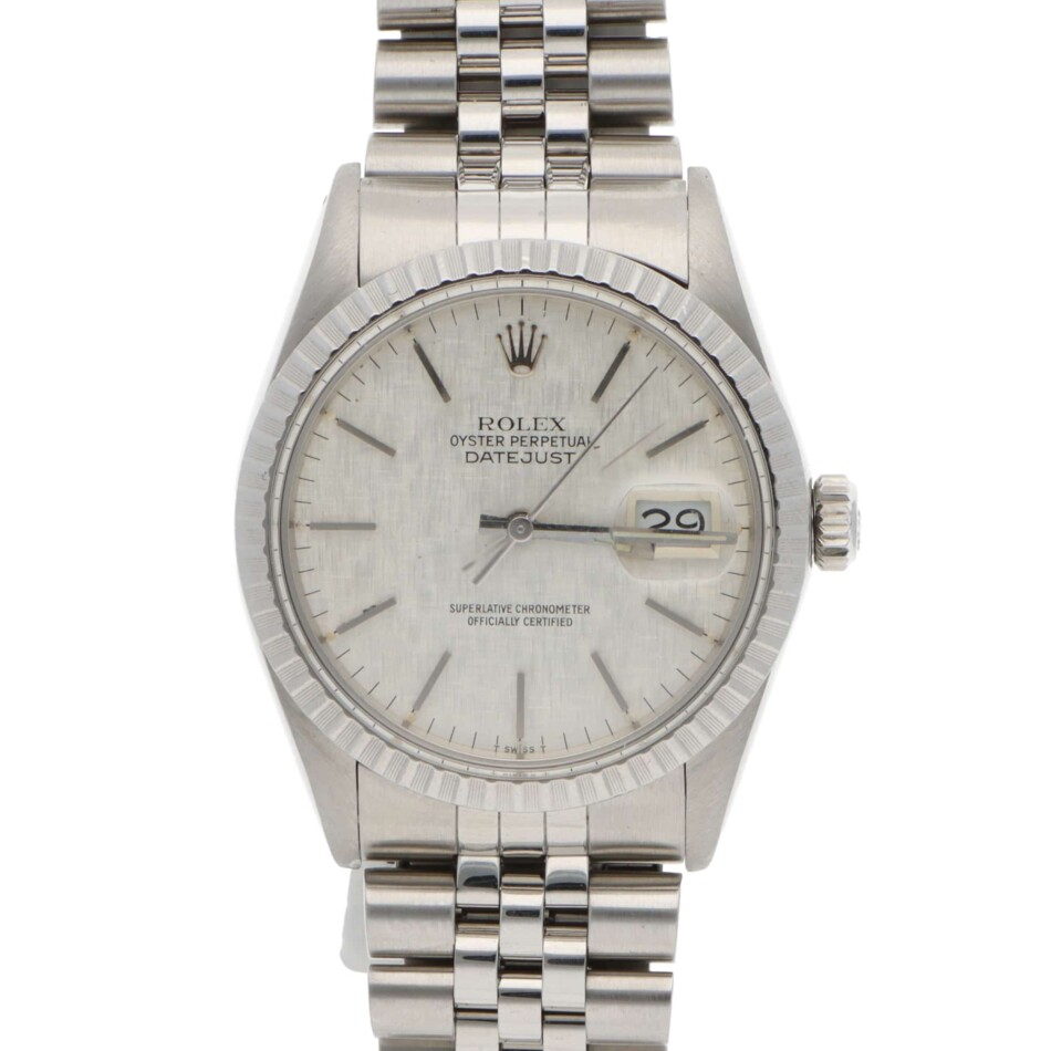 Vintage Automatic Rolex Textured Dial DateJust Watch