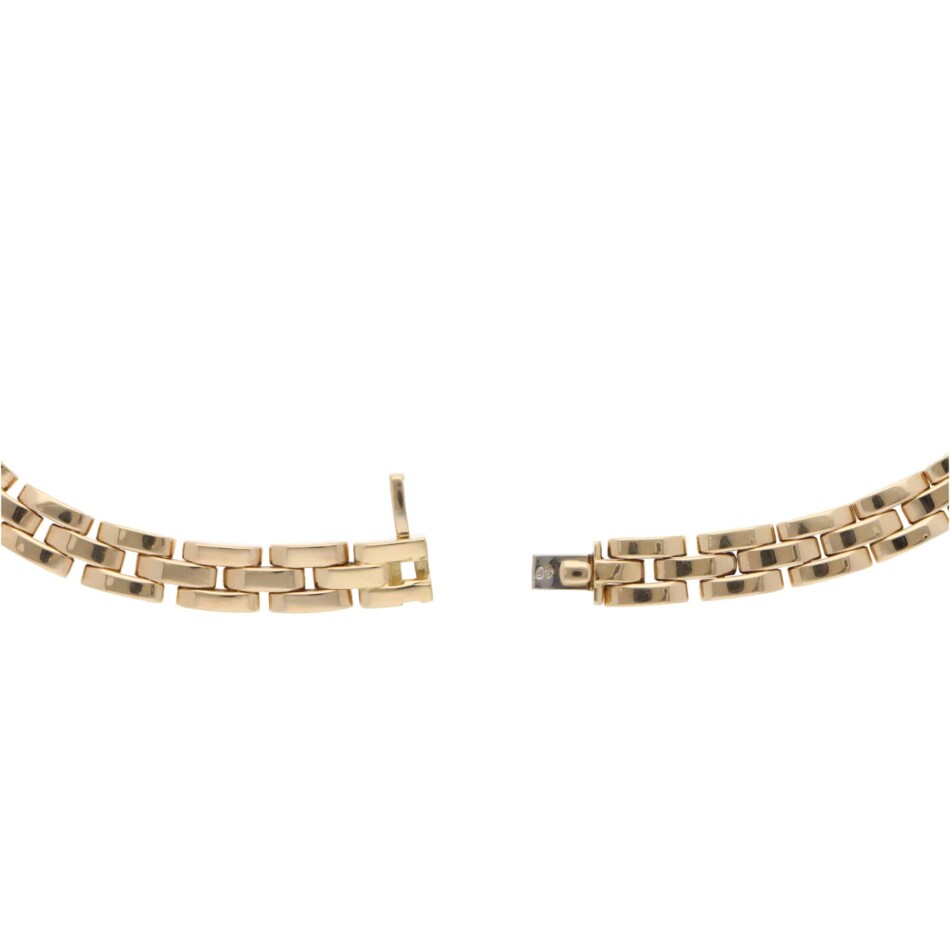 Vintage Cartier Etrier Diamond Necklace in Yellow Gold