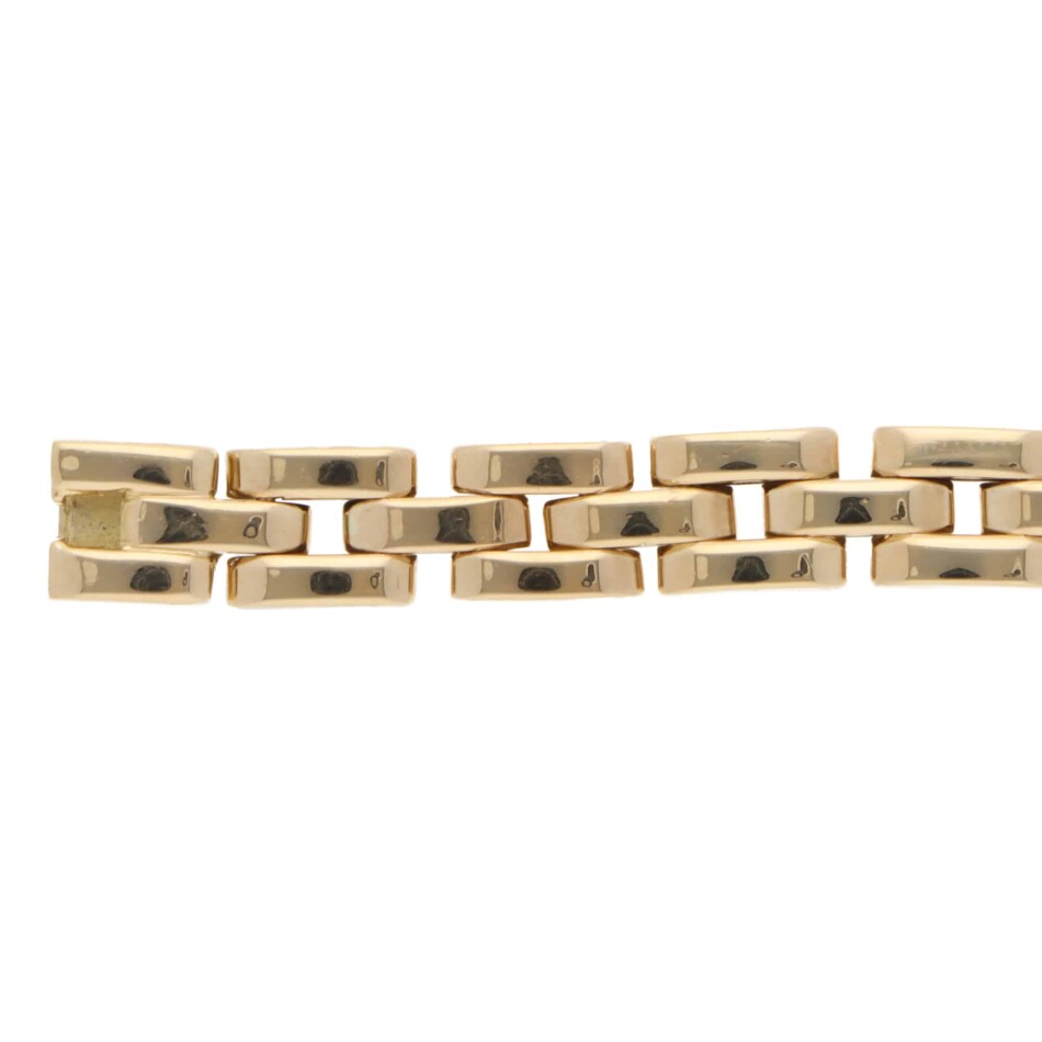 Vintage Cartier Etrier Diamond Bracelet in Yellow Gold