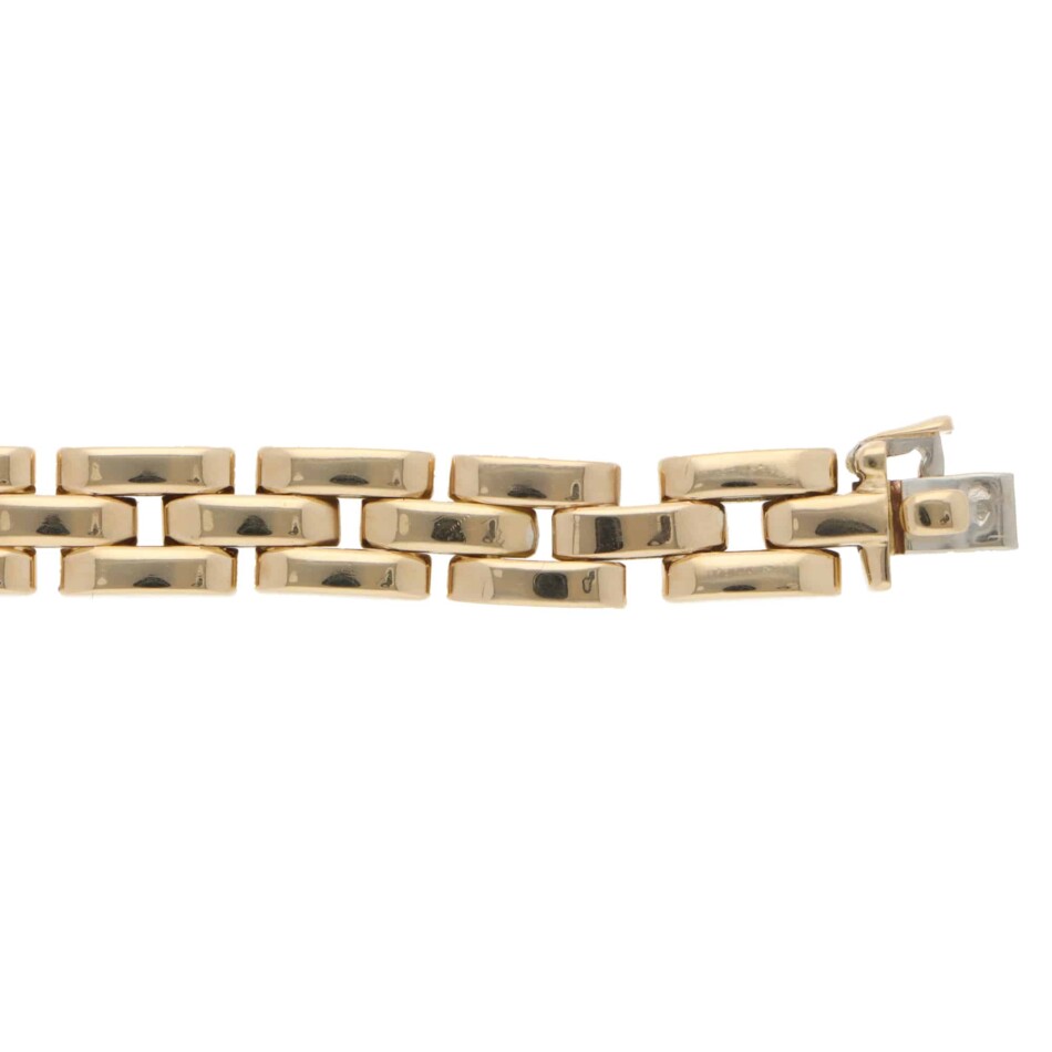 Vintage Cartier Etrier Diamond Bracelet in Yellow Gold